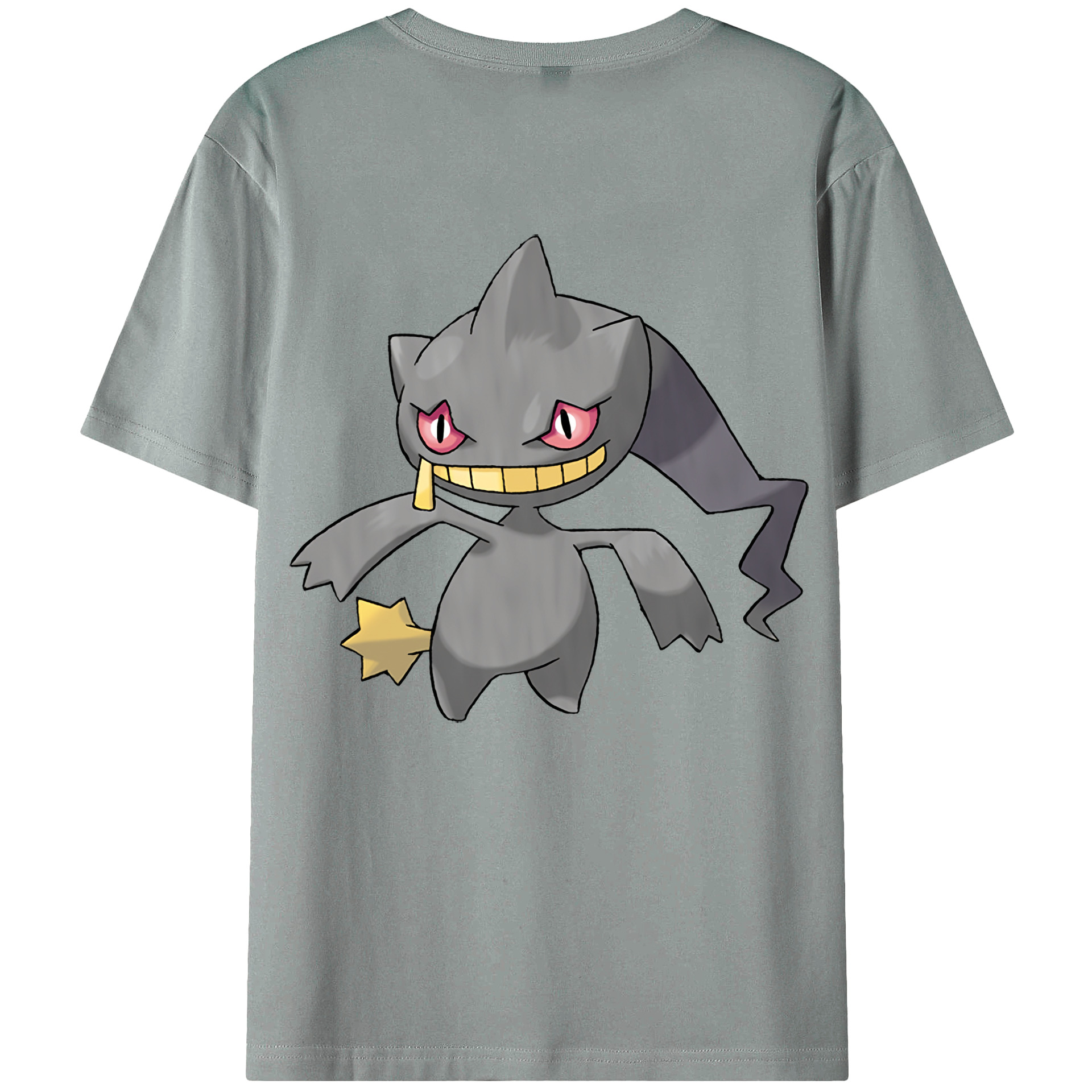 （画像用） ポケットモンスター Pokémon 綿100％ メンズ半袖Tシャツ（バックプリント） 通気性
